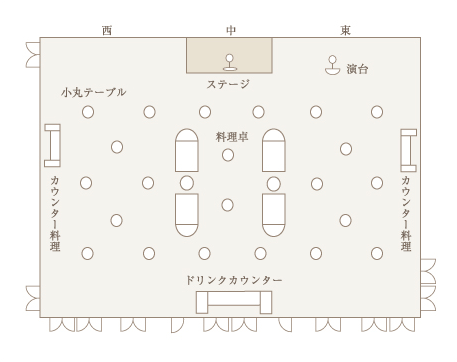 立食スタイル